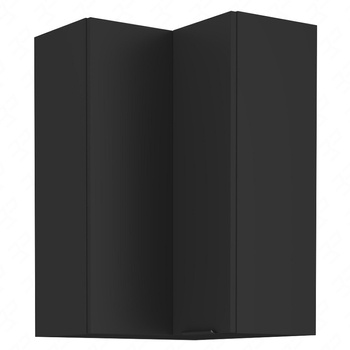 Eck-Küchenwandschrank Schwarz 60x60 GN-90 2F Metallkantengriff feuchtigkeits- und beschädigungsbeständiger Schrank