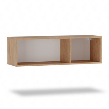 Imola hängendes Regal 100 cm Eiche Hickory hängendes Bücherregal groß für Wohnzimmer Esszimmer und Büro wird Liebhaber der modernen Inneneinrichtung begeistern