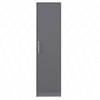 Kleiderschrank Caspe 50 cm anthrazit modernes Design ABS-Finish und Aluminiumgriffe