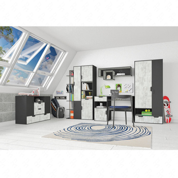 Nano 2 graphit / enigma Kindermöbel-Set ideal für ein Jugendzimmer in einem trendigen Stil