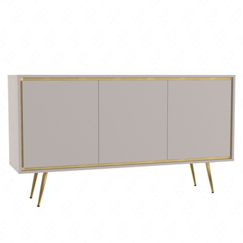 Nevea 150 cm beige elegante Kommode für das Wohnzimmer mit einem subtilen und interessanten Design push to open Türsystem