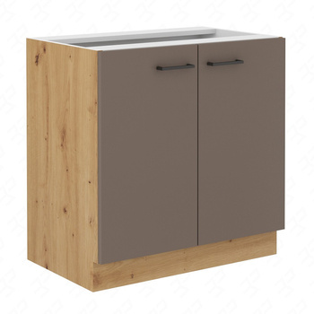 Stehender Küchenschrank mit Regal Rimini 80 D 2F BB dampf-, temperatur- und spritzwasserbeständiger Schrank