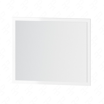 Verona Badspiegel 60x50 cm auf weißem Paneel moderner und funktioneller Dekospiegel