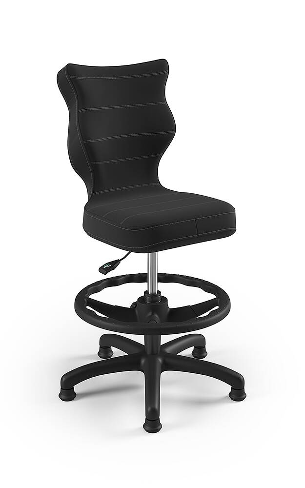Petit anthrazit Schreibtischstuhl geeignet für Körpergröße 133-159 cm ergonomischer  Drehstuhl mit Fußstütze
