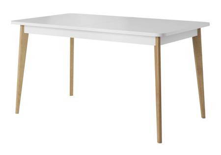 Atka Klapptisch 80x140-180 cm weiß / Eiche riviera modernes Design und Funktionalität im skandinavischen Stil