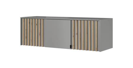 Aufsatz für Schrank Aspen 155 cm Grau / Eiche Artisan funktionale Schrankerweiterung für Kleidung Schuhe und Accessoires