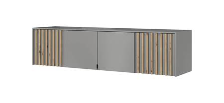 Aufsatz für Schrank Aspen 206 cm Grau / Eiche Artisan funktionale Schrankerweiterung für Kleidung Schuhe und Accessoires