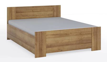 Bett Rico 160x200 cm mit Bettzeugkasten goldene Eiche ideales Bett für ein Schlafzimmer Rand mit ABS-Furnier zeitloses Design getrimmt