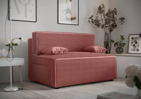 Brandon Schlafsofa Indian Pink modernes Design und breite Funktionalität dreidimensionalen Stoff mit ausdrucksstarken Streifen