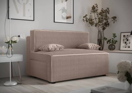 Brandon Schlafsofa hellbraun modernes Design und breite Funktionalität dreidimensionaler Stoff mit ausdrucksvollen Streifen