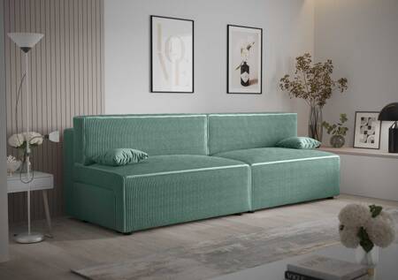 Brandon XL Schlafsofa Patina modernes Design und breite Funktionalität dreidimensionaler Stoff mit ausdrucksvollen Streifen