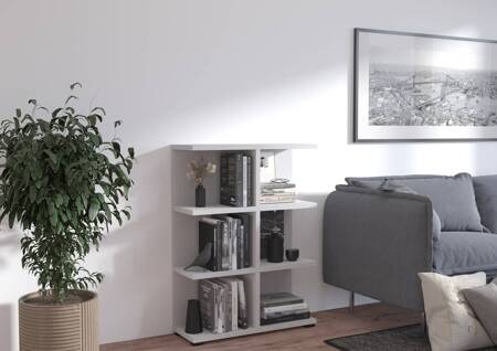 Bücherregal Even 84 cm hellgrau ideales Bücherregal für Büro Arbeitszimmer oder Jugendzimmer hochwertige Verarbeitung