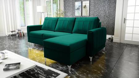 Ecksofa mit Schlaffunktion Alimos Flasche grün rechte Seite hydrophobe Komfort und Funktionalität für die tägliche Entspannung