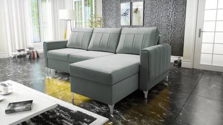 Ecksofa mit Schlaffunktion Alimos grau Esche rechtshändig hydrophobiert Komfort und Funktionalität für die tägliche Entspannung