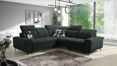 Ecksofa mit Schlaffunktion Buffalo III grün rechts bequemes Ecksofa mit ästhetisch ansprechender Verarbeitung mit Bettzeugcontainern