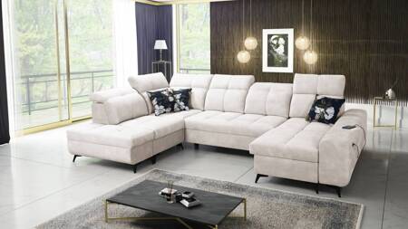 Ecksofa mit Schlaffunktion Buffalo VI creme rechts Funktionelles und stilvolles Ecksofa mit drei Bettkästen