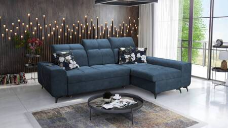 Ecksofa mit Schlaffunktion Buffalo blau rechts Funktionelles und stilvolles Ecksofa mit Bettkasten