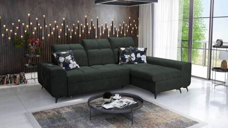 Ecksofa mit Schlaffunktion Buffalo grün rechts Funktionelles und stilvolles Ecksofa mit Bettkasten