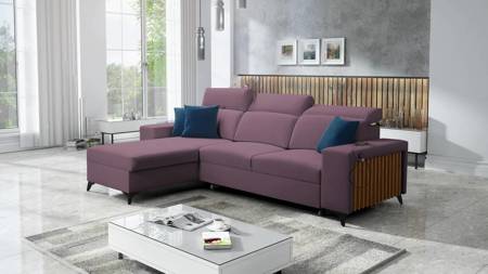 Ecksofa mit Schlaffunktion Komfort und Funktionalität Ecksofa mit Lattenrost Kelly heather left velvet