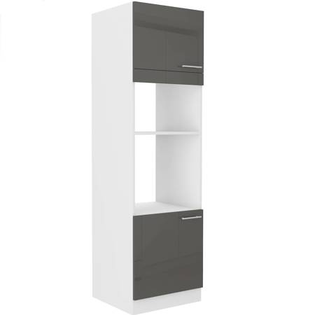 Einbau-Backofen und Mikrowellen-Säule Milo 60 DPM-210 2F Schrank mit Schubladen dampf-, hitze- und auslaufsicher