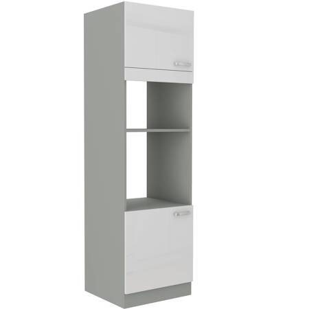 Einbauschrank für Backofen und Mikrowelle Bianka 60 DPM-210 2F dampf-, hitze- und spritzwassergeschützter Schrank