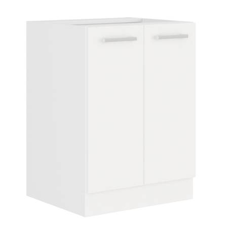 EkoWhite 60 D 2F BB Küchenhochschrank mit Regal, dampf-, hitze- und spritzwasserbeständig