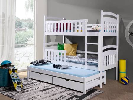 Etagenbett Kajtek 3 Personen 80x180 cm ideal für ein Kinderzimmer spart Platz nimmt den Platz eines Einzelbettes