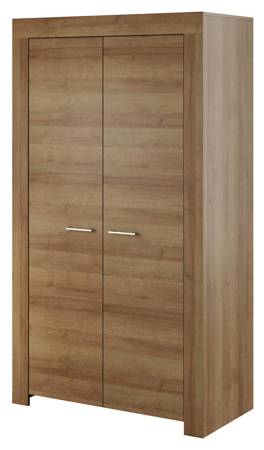 Kleiderschrank Neba 110 cm Eiche riviera modernes Möbeldesign Kleiderschrankkanten mit speziellem ABS-Furnier verarbeitet