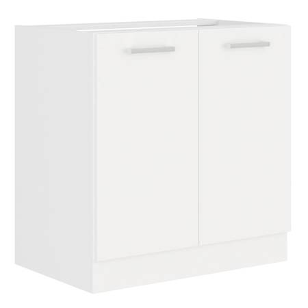 Küchenhochschrank mit Regal EkoWhite 80 D 2F BB dampf-, hitze- und spritzwasserbeständig