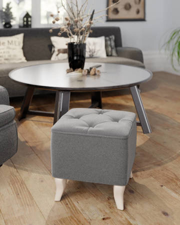 Milano pouffe idealer Hocker mit bequemer Sitzfläche zart gesteppt