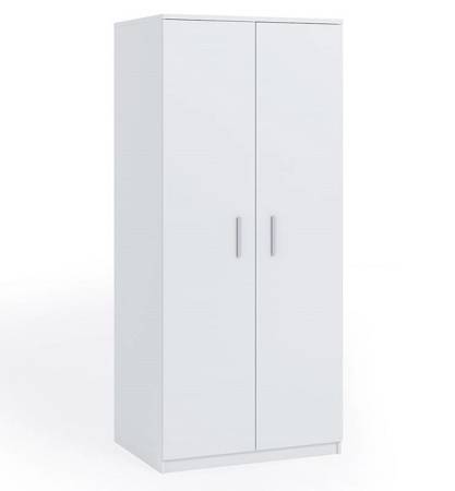 Rico Kleiderschrank 90 cm weiß Funktionsmöbel klassische Form idealer Kleiderschrank für Schlafzimmer oder Flur 