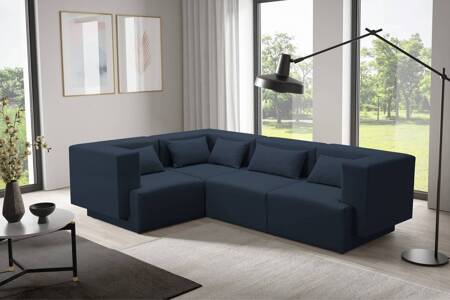 Samos Ecksofa marineblau links modernes Design ein einfacher und stilvoller Körper, der in jedes Interieur Design passt