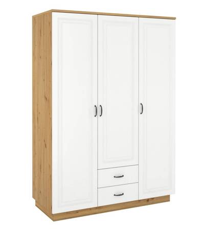 Scandi Kleiderschrank 180 cm artisan Eiche / weiß Funktionsmöbel klassisches Design idealer Kleiderschrank für Ankleidezimmer oder Schlafzimmer