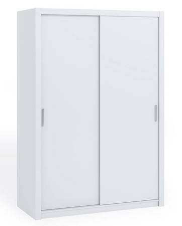 Schiebeschrank Rico 150 cm weiß Funktionsmöbel klassische Form idealer Kleiderschrank für Schlafzimmer Garderobe oder Flur 