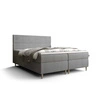 Boxspringbett Bing 180x200 hellgrau im modernen skandinavischen Stil mit markantem Kopfteil