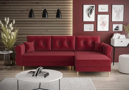 Ecksofa mit Schlaffunktion Wilkins kastanienbraun rechte Seite stilvolles und modernes Design, das zu jeder Einrichtung passt