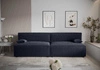 Brandon XL Schlafsofa navy blue modernes Design und breiter Funktionsstoff mit markanter Schlingenoberfläche
