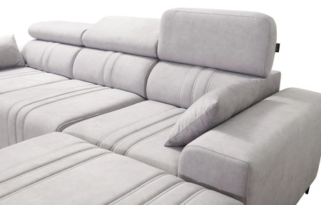 Ecksofa mit Schlaffunktion Castel graphit rechte Ecke komfortables und stilvolles Schlafsofa mit Bettzeugcontainer