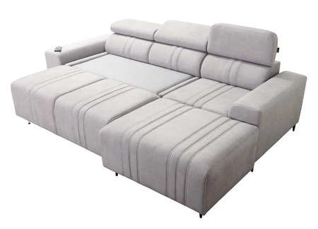 Ecksofa mit Schlaffunktion Castel graphit rechte Ecke komfortables und stilvolles Schlafsofa mit Bettzeugcontainer