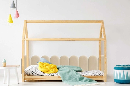 Wally gepolstertes Paneel 30x100 cm creme stilvolles Wandpaneel Zaun Veloursstoff modischer Schliff für jedes Arrangement