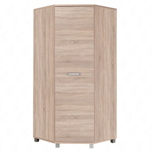 Eck-Kleiderschrank Maximus Eiche sonoma helles modernes Design und universelle Tür auf der rechten oder linken Seite installiert werden