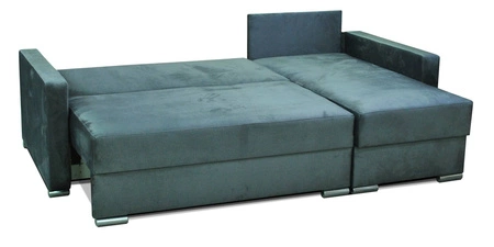 Neron graues rechtes Ecksofa mit Schlaffunktion garantiert höchsten Komfort und Funktionalität