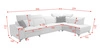 Ecksofa mit Schlaffunktion Kelly Sleek XI hellbraun rechtshändig stilvolles und bequemes Ecksofa aus strapazierfähigem Webstoff