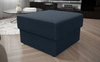 Fogu blauer Pouffe stilvoller Design-Pouffe ideal zur Ergänzung Ihres Dekors weicher Kordstoff mit markanten Streifen