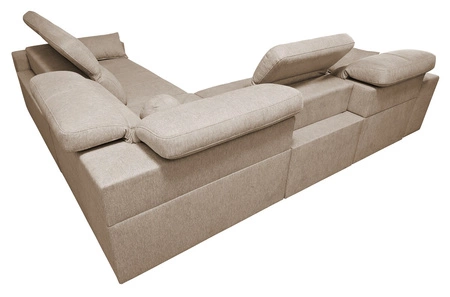 Ecksofa mit Schlaffunktion Tesalia III Lux grau links Komfort-Ecksofa mit ausziehbarem Fußteil Schiebefunktion der Rückenlehne