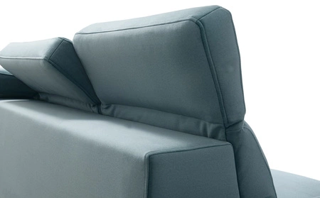 Kelly Sofa mit Schlaffunktion grün stilvolles Wohnzimmersofa mit einfachem Design verstellbare Kopfstützen Veloursstoff