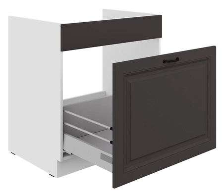 Spülenschrank mit Schublade Silber 80 ZL 1S BB dampf-, hitze- und spritzwasserbeständiger Schrank