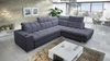 Ecksofa mit Schlaffunktion Luigi VII graphit rechte Ecke komfortables Schlafsofa in einer modernen Form gehalten