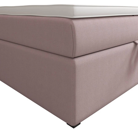 Boxspringbett Flint 120x200 puderrossa im modernen skandinavischen Stil mit gepolstertem Kopfteil Bett mit Staukasten