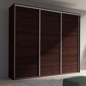 Grande 277 cm Schiebeschrank Eiche sonoma schokolade geräumiger schrank in moderner form, ausgestattet mit aluminiumtüren